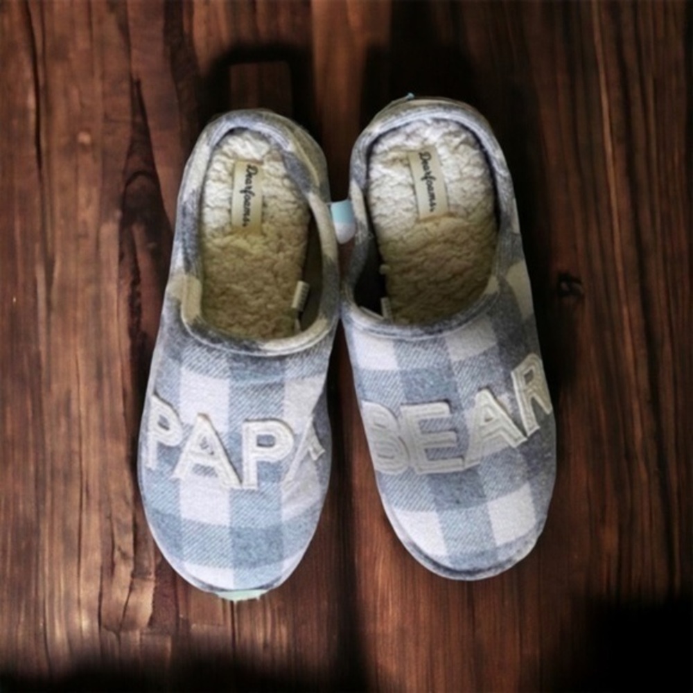 Dearfoam Papa Bear Slippers Size Small 7-8